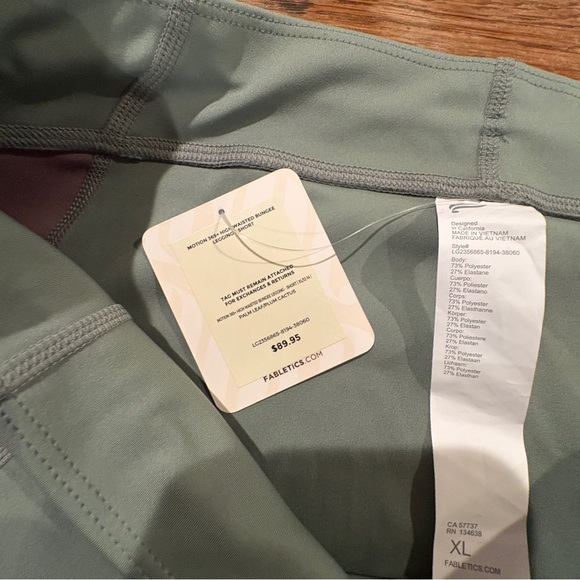 Fabletics Bungee Olive and Mauve Leggings XL NWT - Picture 8 of 11